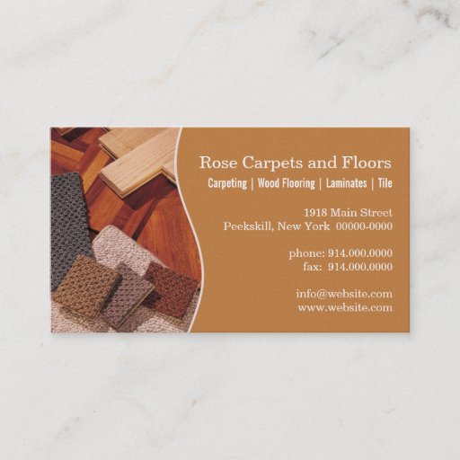 Customizable Carpets and Floors Business Card Template