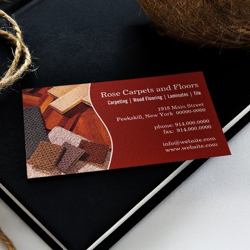 Customizable Carpets and Floors Business Cards