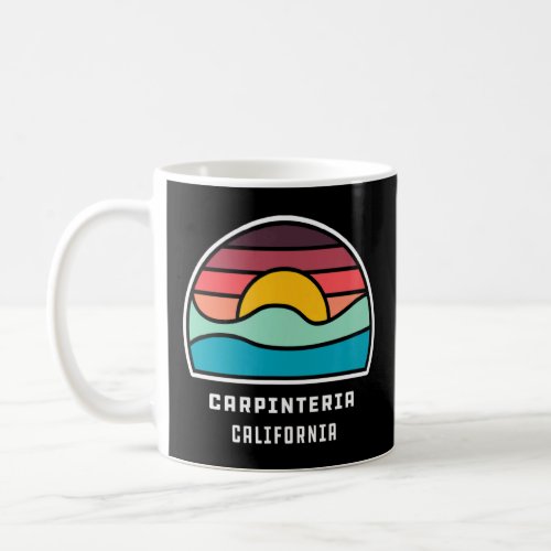 Carpinteria California Cool Minimalist Ocean Wave  Coffee Mug