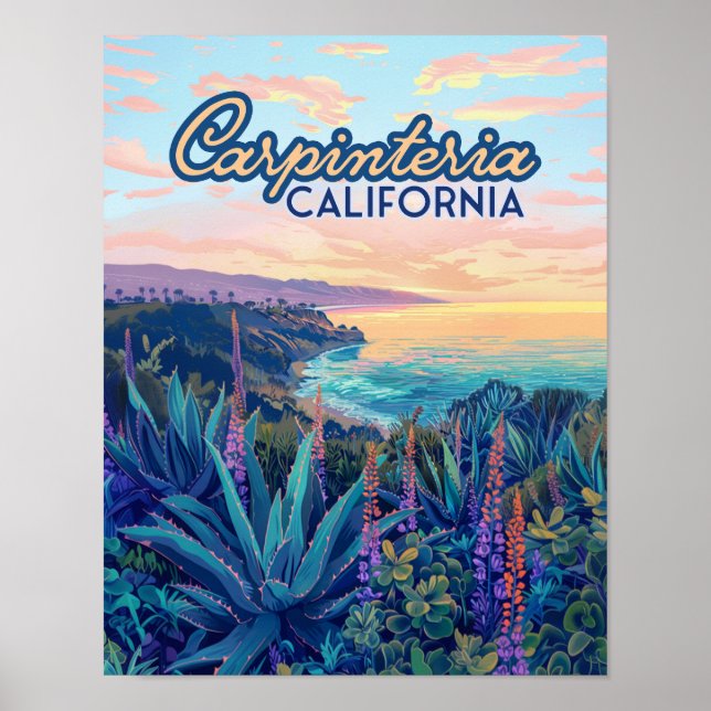 Carpinteria California Santa Barbara Ventura Beach Poster (Front)