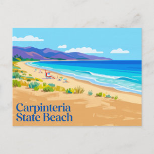 Carpinteria State Beach California Postcard