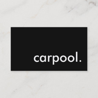 carpool. (color customizable) business card