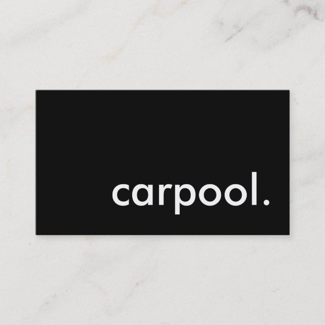 carpool. (color customizable) business card (Front)