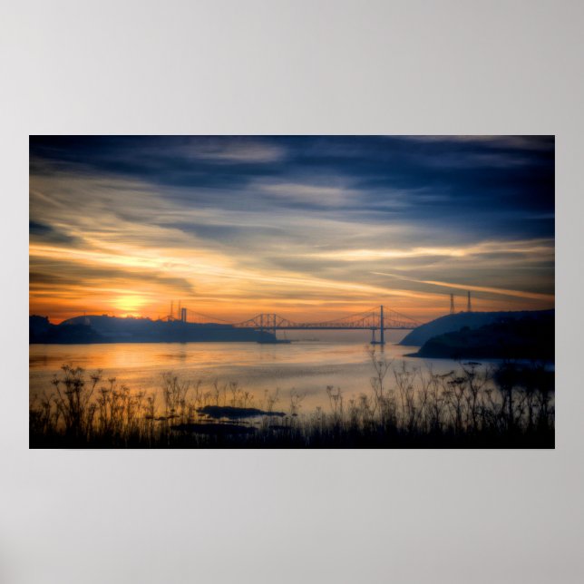 Carquinez Bridge Sunset Poster (Front)