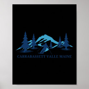 Carrabett Valley Maine Ski Resort Skiing Skier Poster
