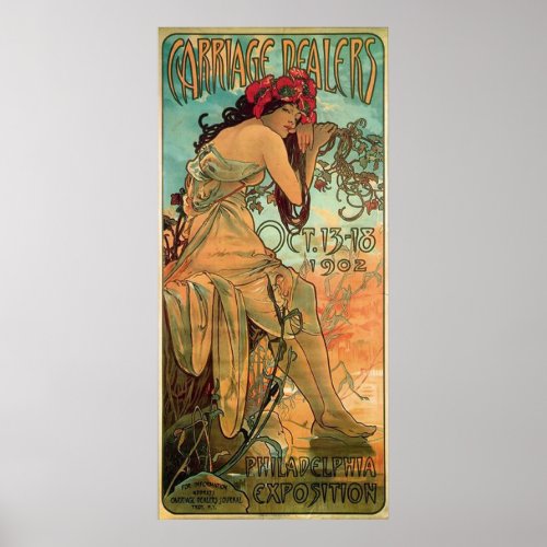 Carrage Dealers Advertisement by Alphonse Mucha Poster