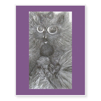 "Carrah, the Singin' Kitty" by Colleen Wallen Temporary Tattoos