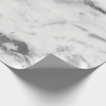 Carrara Marble White Gray Silver Strokes Minimal