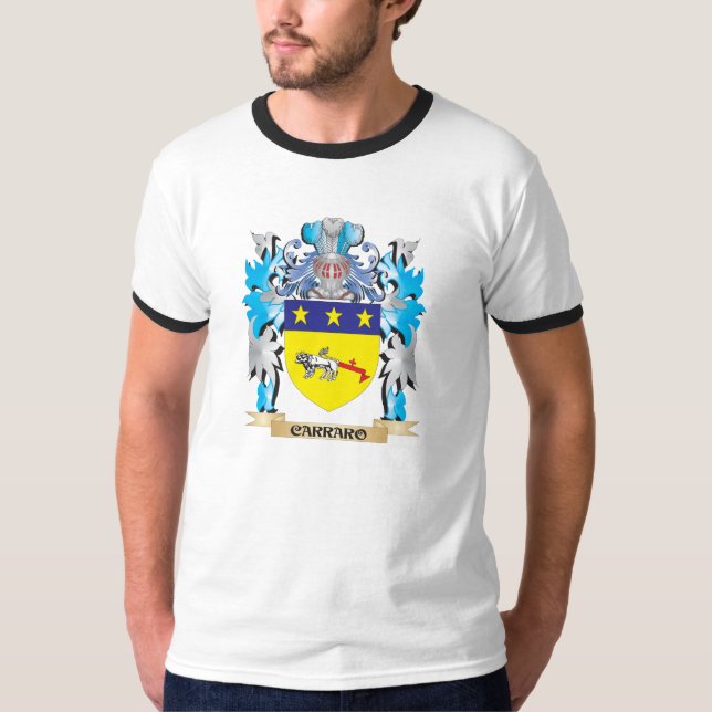 Carraro Coat of Arms - Family Crest T-Shirt (Front)