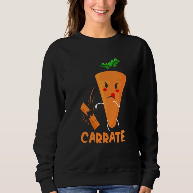 Carrate Carrot Karate Costume Vegans Costume Sweatshirt (Front)