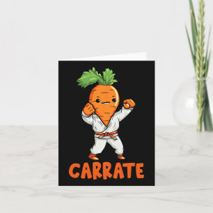 Carrate Cute Carrot Martial Arts Karate Vegetable  Card