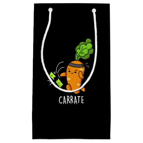 Carrate Funny Carrot Karate Pun Dark BG Small Gift Bag