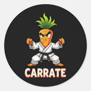 Carrate Karate Carrot Mma Students Trainer 1 Classic Round Sticker