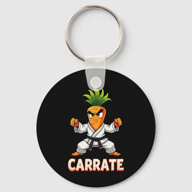 Carrate Karate Carrot Mma Students Trainer _1  Keychain (Front)