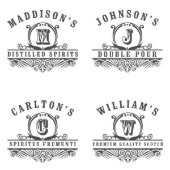 Carraway Monogram Whiskey Glass Set and Decanter (Examples)