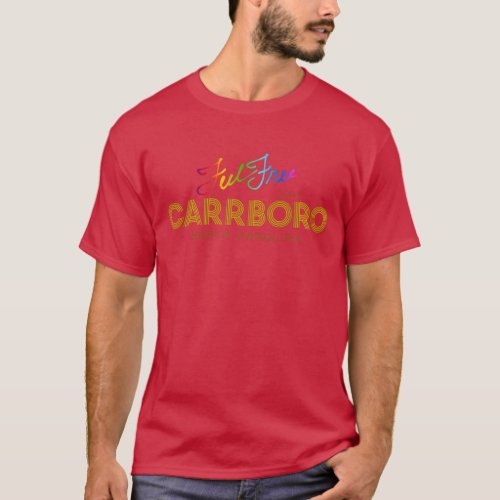 Carrboro Feel Free Mens T_Shirt