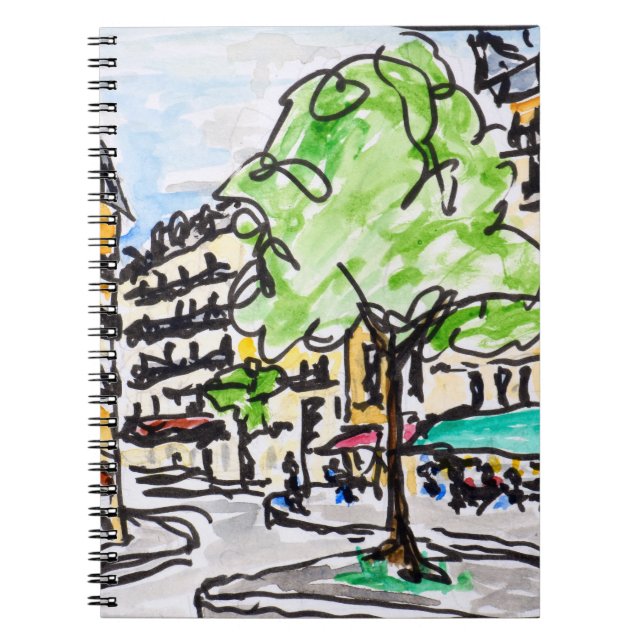 Carrefour de l'Odeon, Paris, France Notebook (Front)