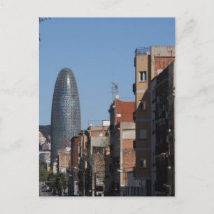 Carrer de Badajoz and Torre Agbar, Barcelona Postcard