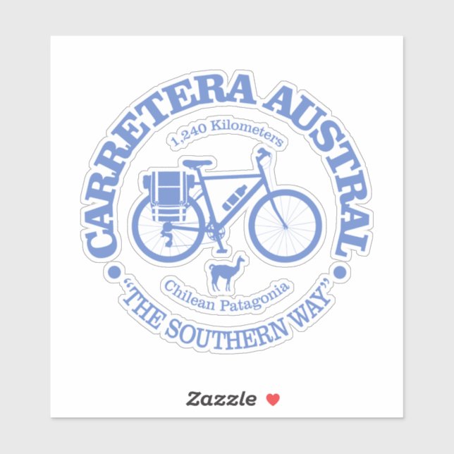 Carretera Austral (cycling) Sticker (Sheet)