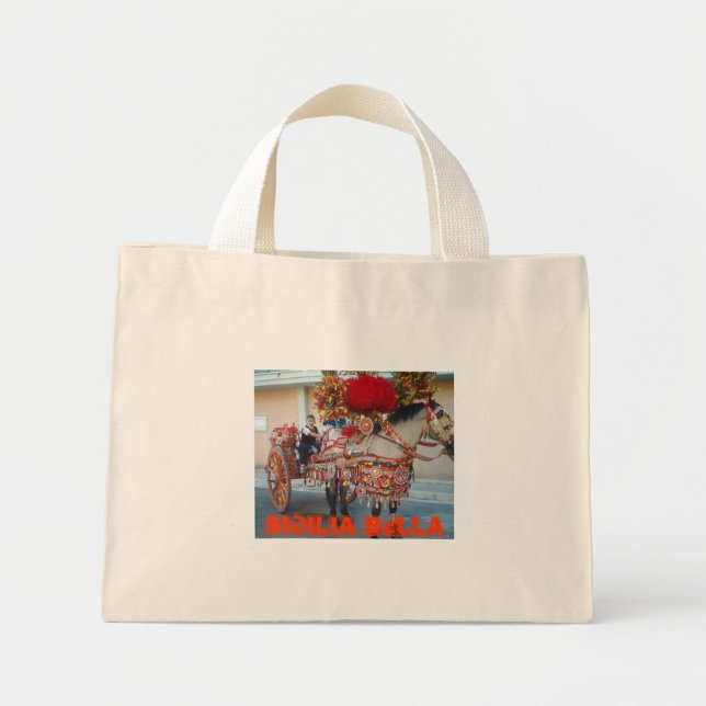 CARRETTO, SICILIA BELLA MINI TOTE BAG (Front)