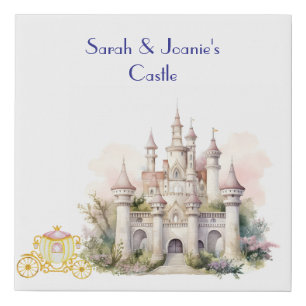 Carriage and Castle Nursery  Faux Canvas Print
