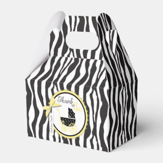 Carriage and Zebra Print Baby Shower Gift Box