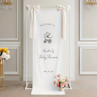 Carriage Baby Shower Welcome