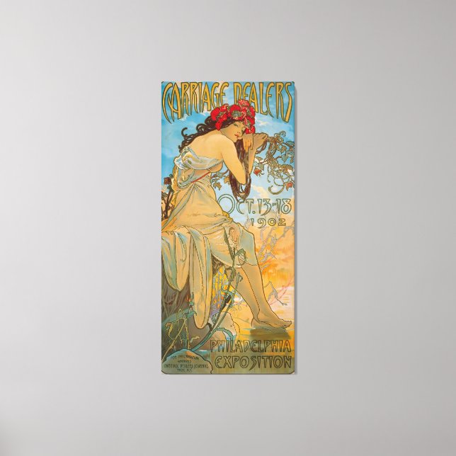 Carriage Dealers by Alphonse Mucha (1902) Canvas Print (Front)