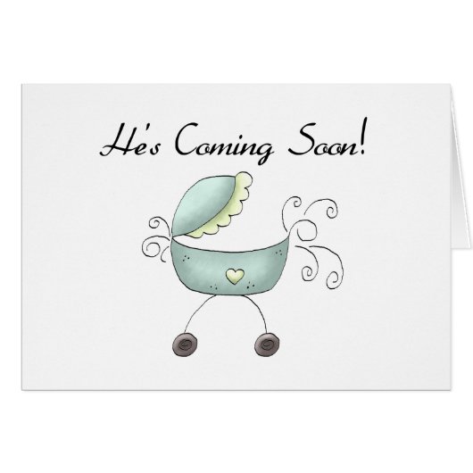 Carriage He's Coming Soon Cards (Front Horizontal)