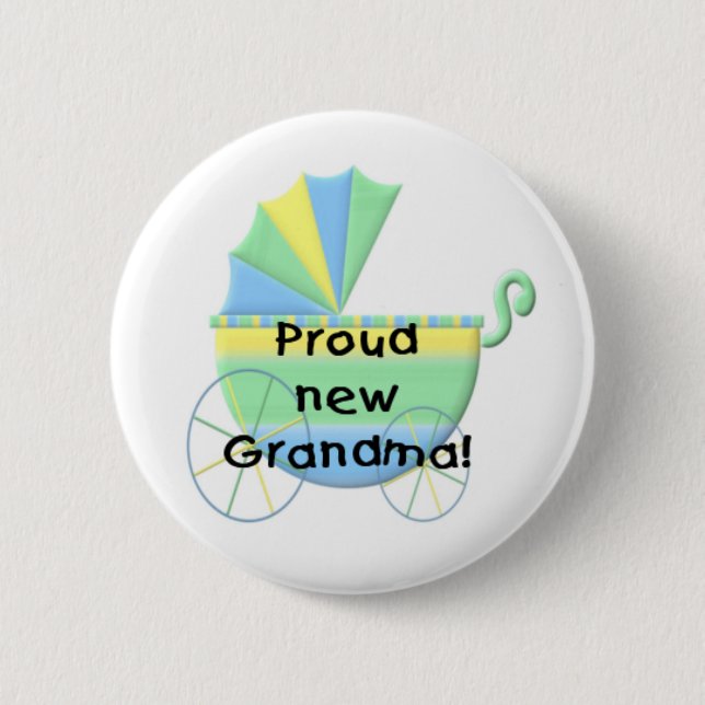 Carriage Proud New Grandma Pinback Button (Front)