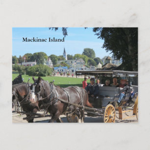 Carriage Rides on Mackinac Island Postcard