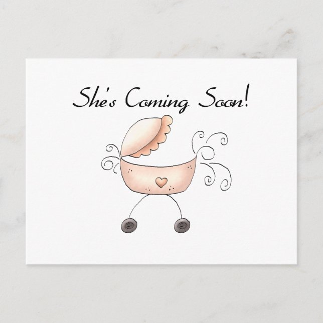 Carriage She's Coming Soon Postcard (Front)