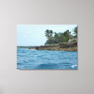 CARRIBEAN ISLAND #1 ON CANVAS     20 "x 16" Print