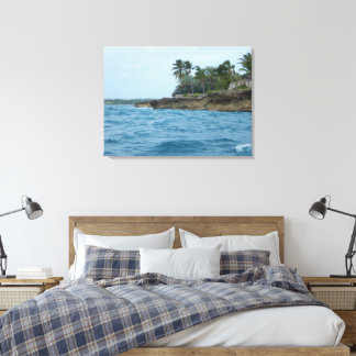 CARRIBEAN ISLAND #1 ON CANVAS     20 "x 16" Print