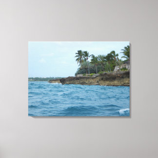 CARRIBEAN ISLAND #1 ON CANVAS     20 "x 16" Print