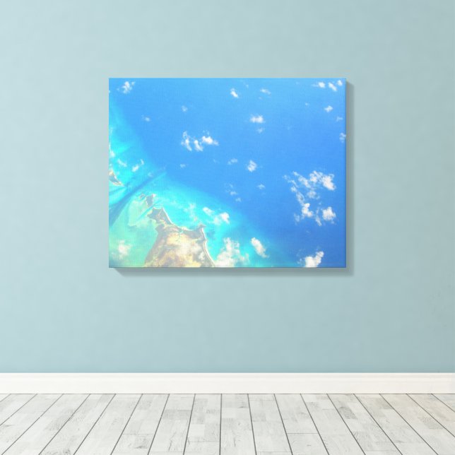 CARRIBEAN SEA #3 ON CANVAS     20 "x 16" (Insitu(Wood Floor))