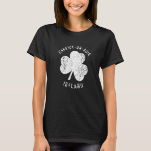 Carrick On Suir Ireland Vintage Shamrock Distresse T-Shirt