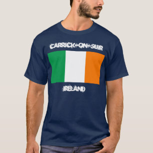 Carrick-on-Suir, Ireland with Irish flag T-Shirt