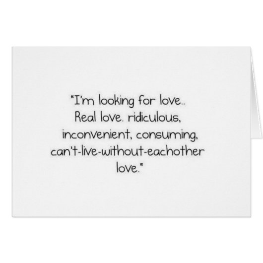 Carrie Bradshaw: "I'm looking for love" (Front Horizontal)