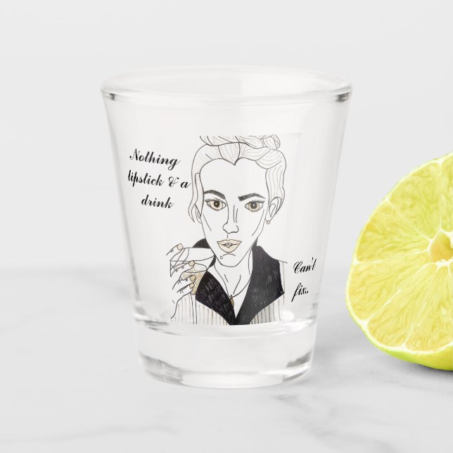 Carrie  shot glass (Front)