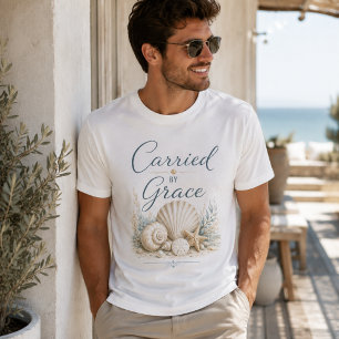 Carried By Grace – Coastal Inspirational T-Shirt