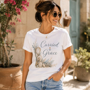 Carried By Grace – Coastal Inspirational Tri-Blend Shirt