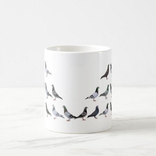 Carrier pigeons champions coffee mug