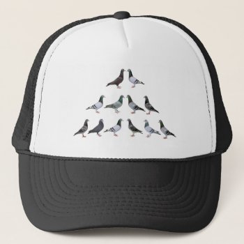 Carrier Pigeons Champions Trucker Hat by naturanoe at Zazzle