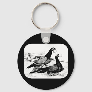Carrier Pigeons Loft Scene 1980 Keychain