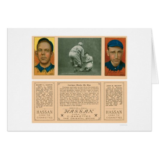 Carrigan Blocks Red Sox Baseball 1912 Cards (Front Horizontal)