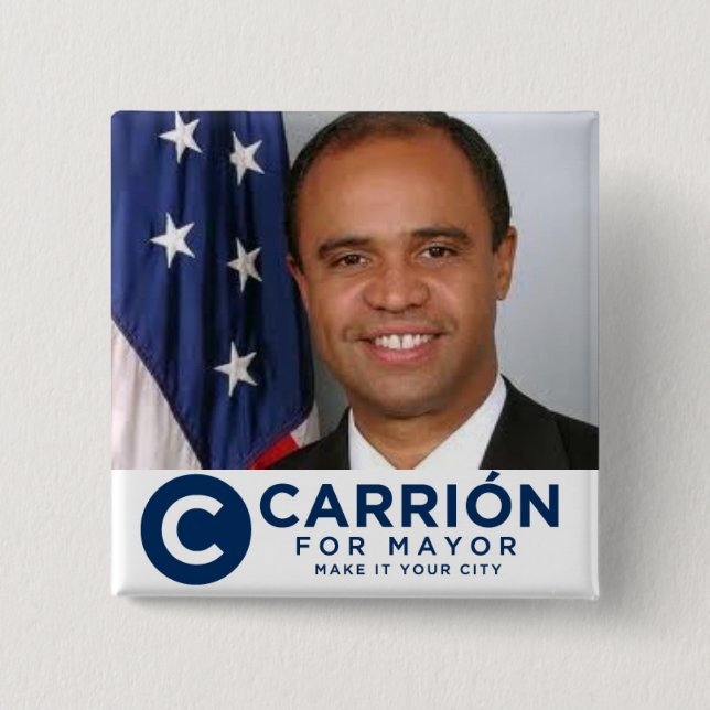 Carrion for Mayor Pinback Button (Front)