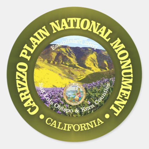 Carrizo Plain NM Classic Round Sticker