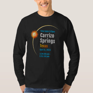 Carrizo Springs Texas Tx Total Solar Eclipse 2024 T-Shirt