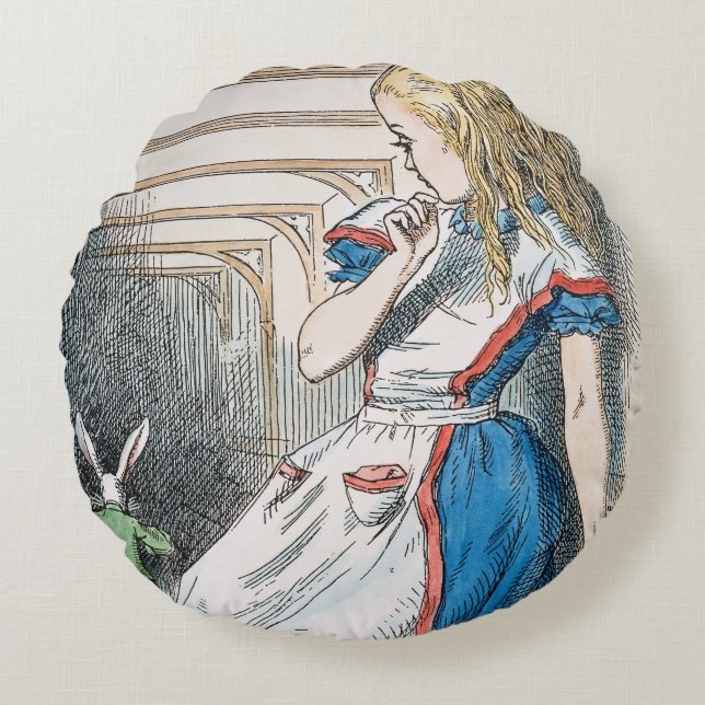 Carroll: Alice, 1865 Round Pillow (Front)